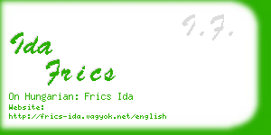 ida frics business card